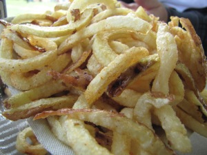 French fries freshly made from farm potatoes.