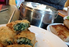Pan Fried Tofu Wraps, Steamed BBQ Pork Buns, and Pan Fried Turnip Cakes.