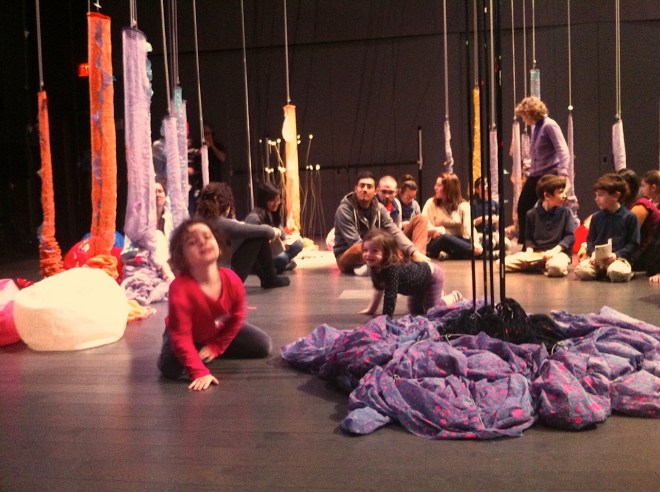 Becoming part of the installation "How to Build a Forest"