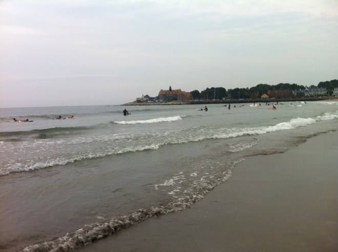The waves at Narragansett Town Beach.