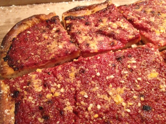 Bakery Style Pizza from Tomato City Pizza.