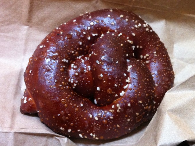 Foremost Bakery's pretzels can be found at the café at the Providence train station.
