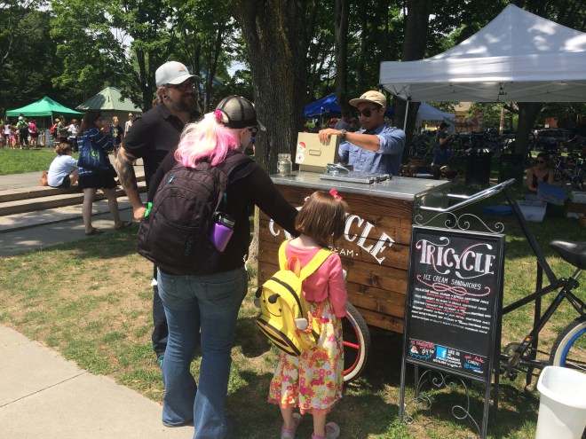Tricycle Ice Cream at the Hope Street Farmers' Market.