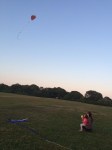 Kite flying in Brenton State Park along the water in Newport. 