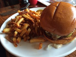 Geoff opted for the burger and fries - another fine choice.